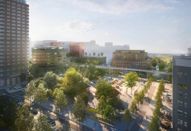 Vy över Tullhusplatsen, Stockholms stad/White arkitekter