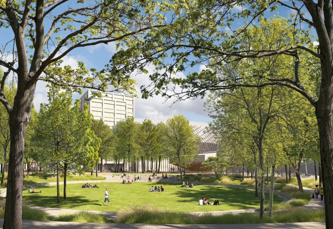 Visionsbild över Centrala parken, Stockholms stad, Nyréns Arkitekter