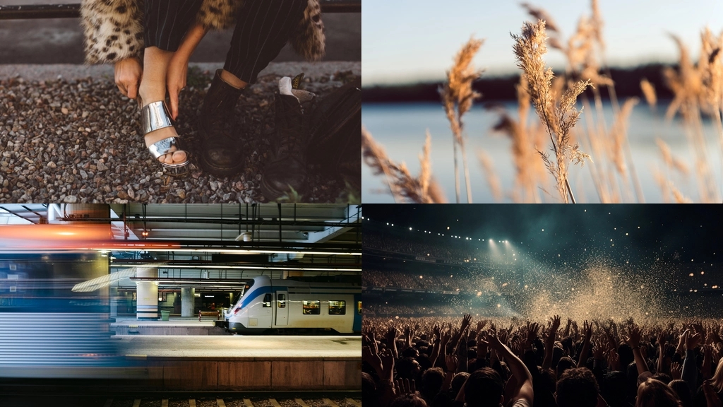 finskor promenadskor vass pendeltåg park konsert
