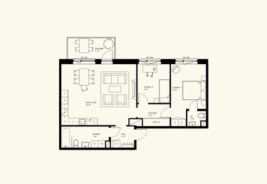 Exempelplanlösning, Stationshuset, 3 rok